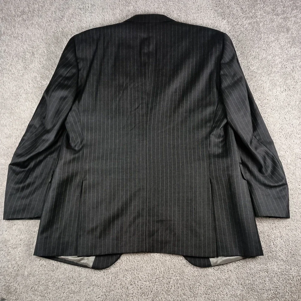 Peter Millar 46R 36W Mens Black Pinstripe Two Button Wool Suit Canada